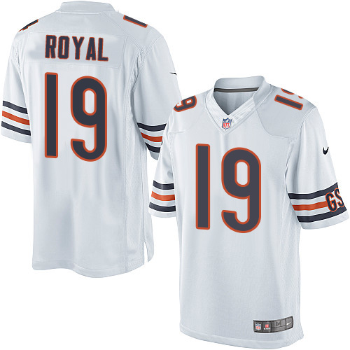Youth Elite Eddie Royal Nike Jersey White Road - #19 NFL Chicago Bears